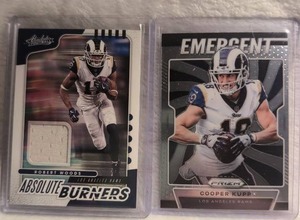 lot 1705 image: 2019 LA Rams NFL Trading Cards - Woods & Kupp Collection