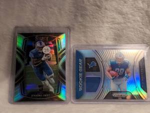 lot 1706 image: Lions Collection Football Cards - DAndre Swift  TJ Hockenson