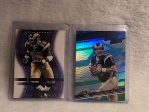 lot 1710 image: St. Louis Rams Football Card Collection - Marshall Faulk & Kurt Warner