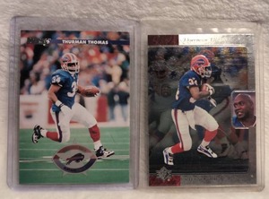 lot 1804 image: 1996 Thurman Thomas Buffalo Bills Trading Card Collection - 2 ct