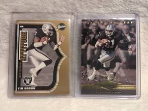 lot 1805 image: Tim Brown Raiders Trading Card Set - 2 ct