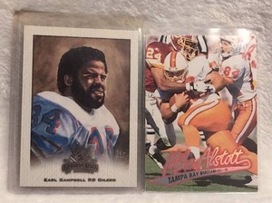 lot 1807 image: 2002 Donruss Gridiron Kings Earl Campbell  Mike Alstott