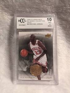 lot 1900 image: 2009-10 Upper Deck MJ Legacy Collection Gold #44 BCCG 10