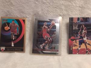 lot 1906 image: Scottie Pippen Chicago Bulls Basketball Cards Collection - 3 ct