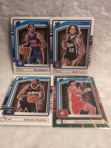 lot 1932 image: 2024-25 Panini Donruss Basketball Rated Rookie Cards Lot - 4 ct