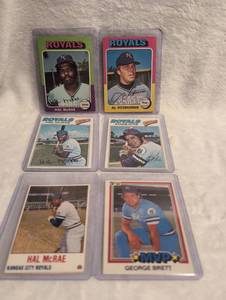lot 2004 image: Kansas City Royals Baseball Card Collection 1975-1981 - 6 ct