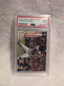 lot 2005 image: 2020 Topps Yordan Alvarez PSA 9 Baseball Card #276