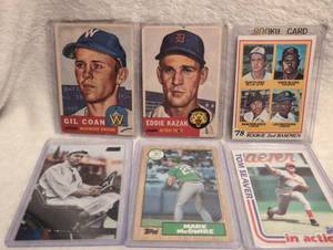 lot 2006 image: 1960s Baseball Cards Collection - Gil Coan, Eddie Kazak, 1978 Rookies & Modern Cards