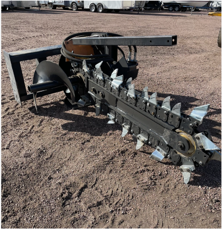 lot 2010B image: Unused JCT Skid Steer Trencher