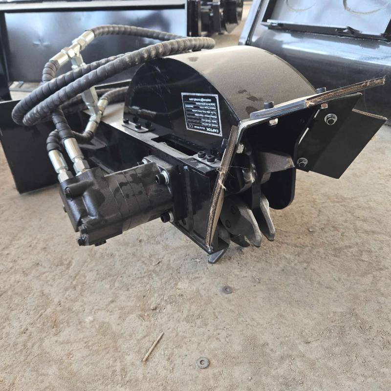 lot 7034C image: Unused MINI Stump Grinder  CK-SZYMLJ Mini Skid Steer Loader Attachment