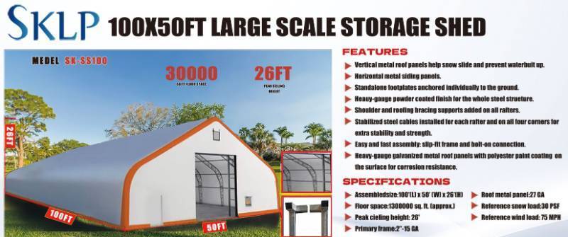 lot 7925 image: Unused Large Scale Storage Shed  CK-SS100