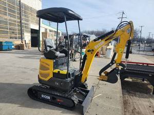 lot 16002 image: Starvox SV20R Compact Mini Excavator w Mechanical Thumb, 15HP R420 Engine (Unused)
