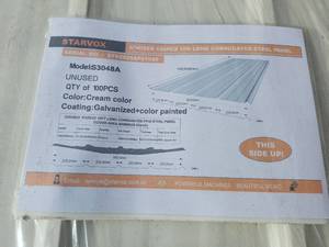lot 16007 image: Starvox 10ft Corrugated Steel Panels - 100 Piece Set