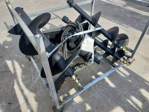 lot 16023 image: Starvox VGX-ASA Skid Steer Auger Attachment w 3 Bits (Unused)