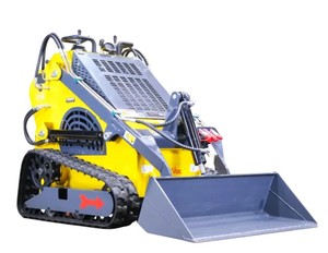 lot 16045 image: STARVOX SV-480 Mini Skid Steer - 739 cc Gas - Aux Hydraulics, Compact & Attachment Ready - Yellow