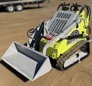 lot 16112 image: STARVOX SV-480 Mini Skid Steer - 739 cc Gas - Aux Hydraulics - Compact & Attachment Ready - Green