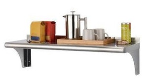 lot 26675 image: Trinity 36 Inch Stainless Steel Wall Shelf