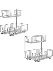 lot 26685 image: Trinity Sliding Under Sink Organizer, Pack of 2