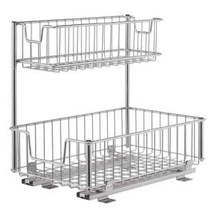 lot 26686 image: TRINITY - Sliding Undersink Organizer  Chrome - 1 pack