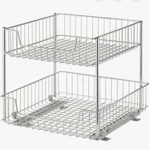 lot 26687 image: Trinity tbfc-22052 Wire Drawer W Slides  Chrome  2-pack