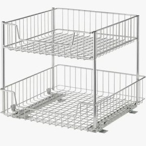 lot 26688 image: Trinity tbfc-22052 Wire Drawer W Slides  Chrome  2-pack