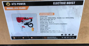 lot 2307 image: Unused ATS Power Electric Hoist  ATS-PA400