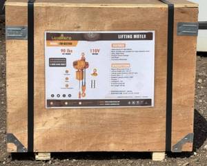 lot 2496 image: Unused LandHero 1 Ton Motorized Chain Hoist LDH-DJ2200