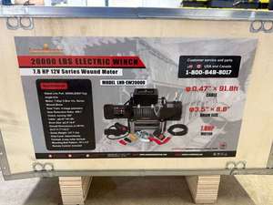 lot 2847 image: Unused Landhonor 20000lb Electric Winch  LHR-EW20000