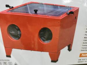 lot 2885 image: Landhonor 19-Gallon Portable Sand Blasting Cabinet  LHR-SBC19