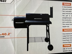 lot 2939 image: Unused Landhonor  37in Charcoal Grill  LHR-CG37
