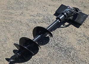 lot 10522 image: Mini Skid Steer Auger  12in Rod