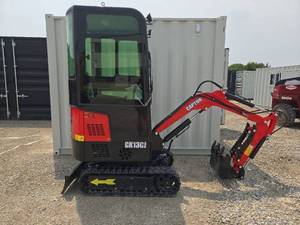 lot 10598 image: Unused CK13C 1-Ton Mini Excavator  Enclosed Cab  Red