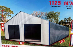 lot 10616 image: Garage Steel Barn Shed  Captok SS45
