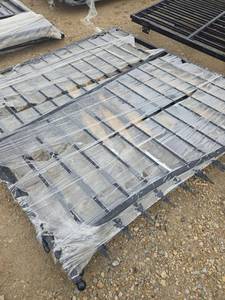 lot 10618 image: Unused 14 Ft Bi-Parting Wrought Iron Gate