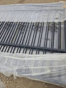 lot 10627 image: Unused 20 Ft Bi-Parting Wrought Iron Gate