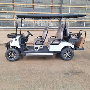 lot 407 image: SDLANCH SDLGC100 Luxury 6-Seater Electric Golf Cart  White