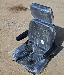 lot 10754 image: Unused Luxury Universal Equipment Seat with Safety Belt, Armrests, Adjustable Tilt & Headrest