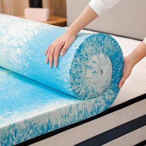 lot 6388 image: Bynex 2 Inch Gel Memory Foam Mattress Topper, Twin Size Cooling Bed Topper for Back Pain & Pressure Relief