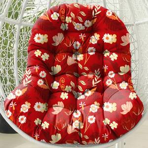lot 6405 image: Uthem Waterproof Egg Chair Cushion Replacement Outdoor Hanging Egg Chair Cushion 47x35x7 Inches Thicken Chair Cushions with Ties, Red Peony