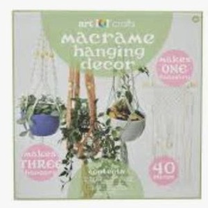 lot 6435 image: art 101 crafts macrame hanging decor 40 pcs