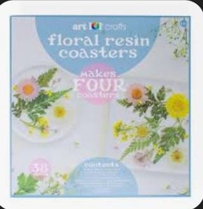 lot 6436 image: art 101 crafts floral resin coasters 38 pcs