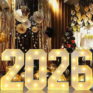 lot 6445 image: 2.3FT Marquee Numbers Lights 2026 Sign, Light up letters for New Year Decorations 2026 Graduation Decoration, Class of 2026 for College High School Senior Kindergarten Graduation Party Favor Supplies