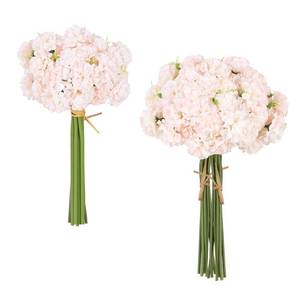 lot 6487 image: Riyuwal 18 pcs Champagne Hydrangea Flowers 2 Bouquets Hydrangea Artificial Flowers 11.8 in Realistic Silk Flowers for Home Party Decorations Floral Arrangement (Champagne)