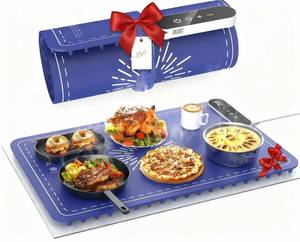 lot 6498 image: Warming Mat for Food, Upgrade 248F Food Warming Mat, Electric Warming Tray with Insulation Pad and 9-Level Temperature, Silicone Heating Mat for Buffets, Party, Gatherings, Everyday Use (LARGE)