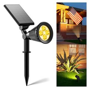 lot 6549 image: Solar Power Spot Lights Outdoor Waterproof for Christmas Decorations, Flag, Tree, Wreath, Santa Claus, Snowman, Bright LED Landscape Lamp Uplights for Outside Garden, Yard, Patio, Sidewalk,Warm White