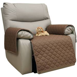 lot 6552 image: Eismodra Waterproof Recliner Chair Covers for Reclining Couch Slipcovers Seat Cushion,Anti-Slip Sofa Cover for Dogs Pets Furniture Protector Washable,Brown Set (3 Pieces)