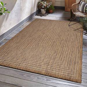 lot 6564 image: Adiva Rugs Outdoor Indoor Area Rug, Weather Resistant, Easy to Clean, Stain Resistant Floor Mat for Dining Room, Backyard, Deck, Patio (Wooden, 5 x 7)