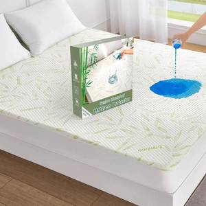 lot 6601 image: California King Mattress Protector Waterproof Mattress Pad Washable Bamboo Rayon Mattress Cover Breathable Noiseless Bed Protector 5 - 21 Elastic Fitted Deep Pocket