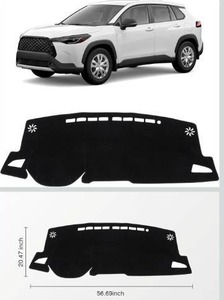 lot 6612 image: KUST Black Dash Cover for Toyota Corolla Cross 2022 2023 2024 2025 2026 (NOT fit Toyota Corolla) Polyester Dashboard Cover Non-Slip Interior Accessories for Corolla Cross No Glare
