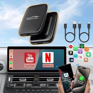 lot 6657 image: 2025 Upgraded Wireless Carplay and Android Auto Dongle Support NetflixYouTube, CarPlay Ai Box with USBA-C and USBC-C Cable for iPhone Android,Convert Wired to Wireless Car Play Stream to Your Car